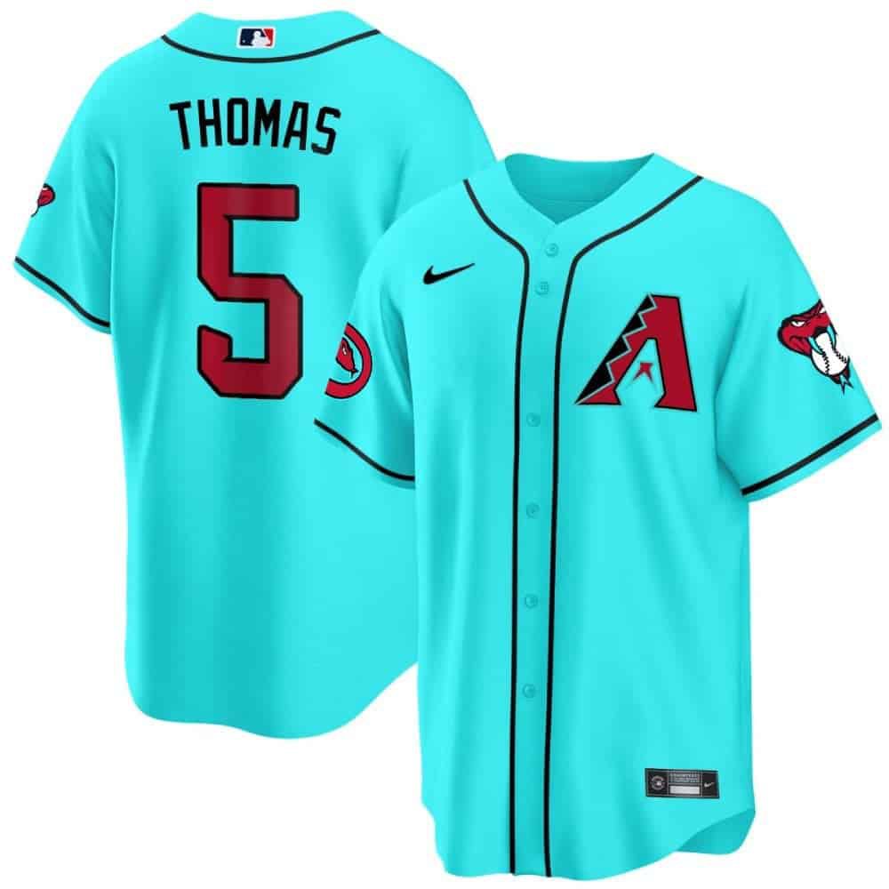 Men Arizona Diamondback #5 Thomas Light Blue 2024 Nike Cool Base MLB Jersey->indianapolis colts->NFL Jersey